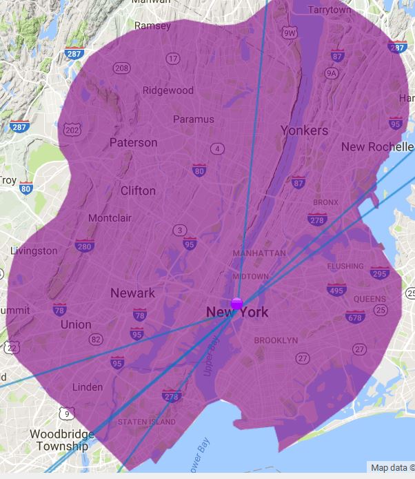 New Jersey Wireless Internet Coverage Map